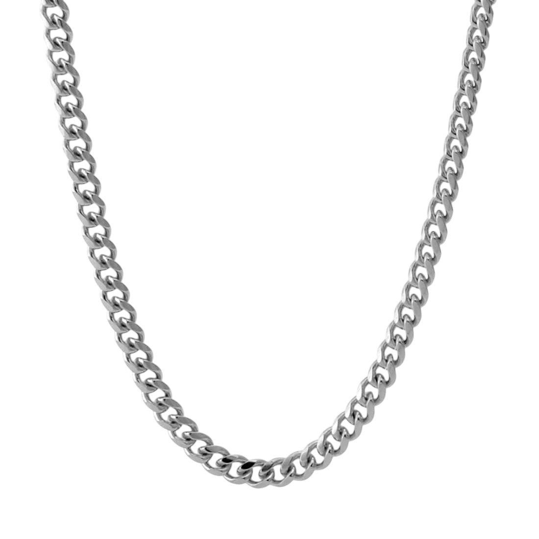 King Ice 5mm Miami Cuban Link Chain - White Gold - WHITE GOLD